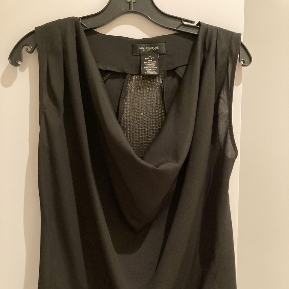Black blouse with silver accents